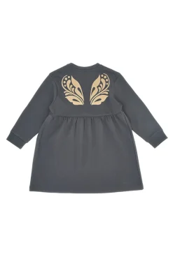 PITT KIDS Abito grigio con stampa dorata PT-K-021