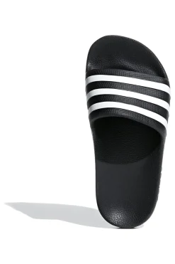 ADIDAS Adilette Aqua K – Schwarze Pantoletten mit goldenen Details