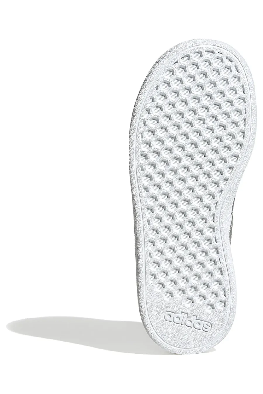Donna ADIDAS Grand Court 2 K – Weiße Sneakers mit silbernen Streifen