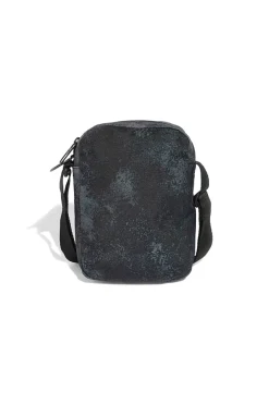 Uomo ADIDAS LIN G ORG Schultertasche mit Washed-Effekt, schwarz