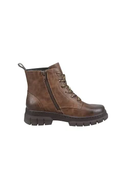 BAGATT Anfibi marroni caldi con zip e suola carrarmato D35ANC355000 MARRONE Discount