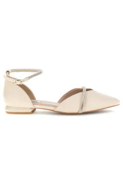 MARIELLA BURANI Ballerine beige a punta con cinturino Burani 51098C8 Outlet