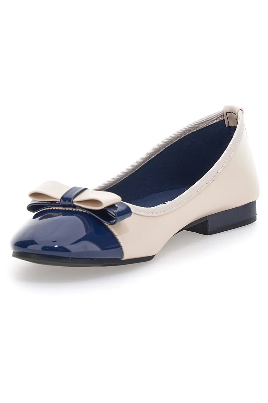 THE FIRST Ballerine beige e blu con fiocco IDE6292 Best