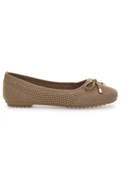 THE FIRST Ballerine in tessuto con soletta morbida PRE3 BEIGE Discount