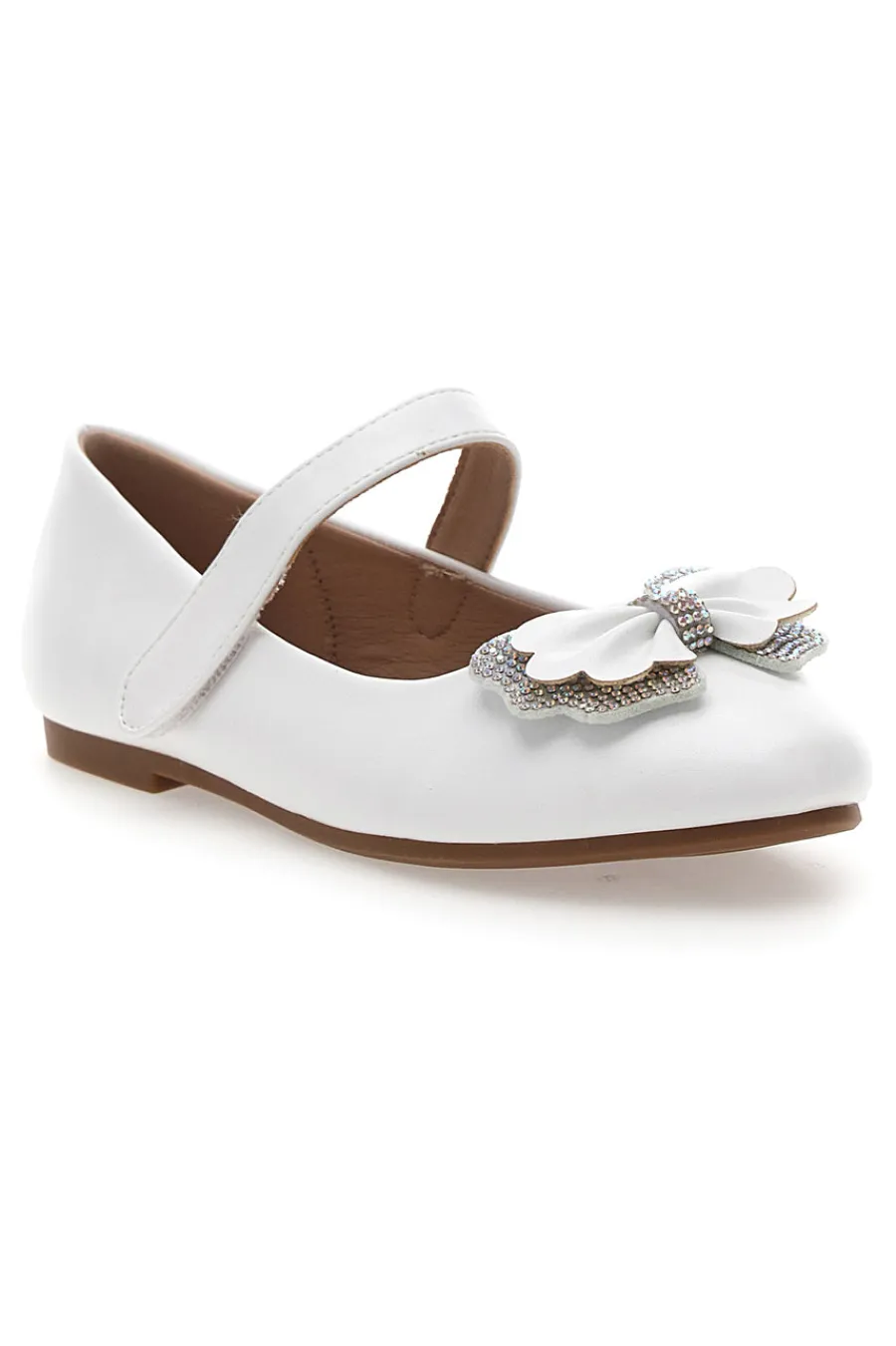 GRAZIE GIRL Ballerine Bianche con Cinturino e Fiocco a Fiore 39G2514S
