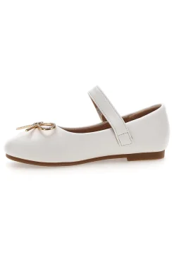GRAZIE GIRL Ballerine bianche con fiocco dorato 392613S