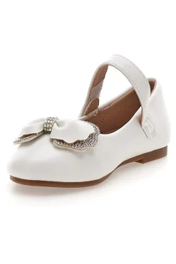 GRAZIE GIRL Ballerine bianche con fiocco arcobaleno 3908S