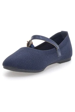 THE FIRST Ballerine blu in tessuto traforato con cinturino PRESZ41 NAVY Best