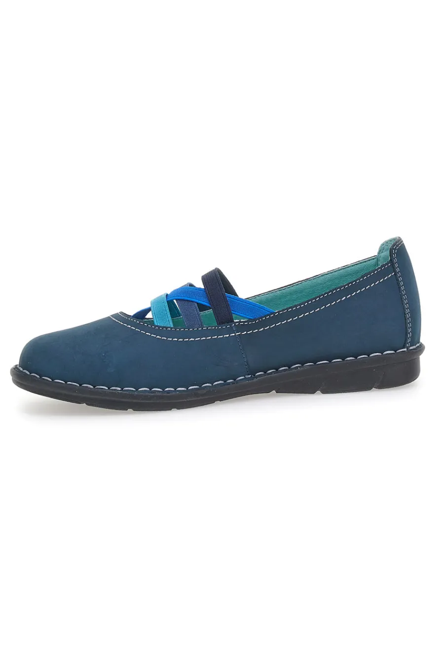 PRIMA RIGA Ballerine blu in vera pelle con fasce elastiche 198FRUIT BLUE Discount
