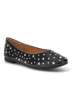 FIRST LADY Ballerine nere con borchie P676 Discount