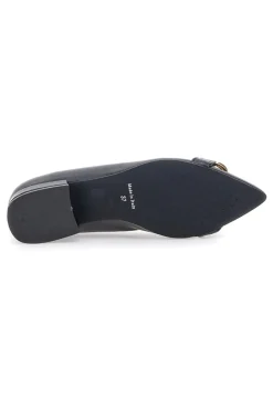 PITTARELLO GLAM Ballerine nere con punta sfilata e catena oro 3313 NERO New