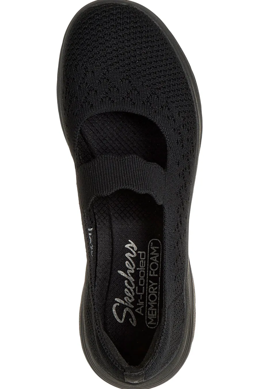 SKECHERS Ballerine nere in maglia BEDFORD CHEERFUL GLOW NERO Hot