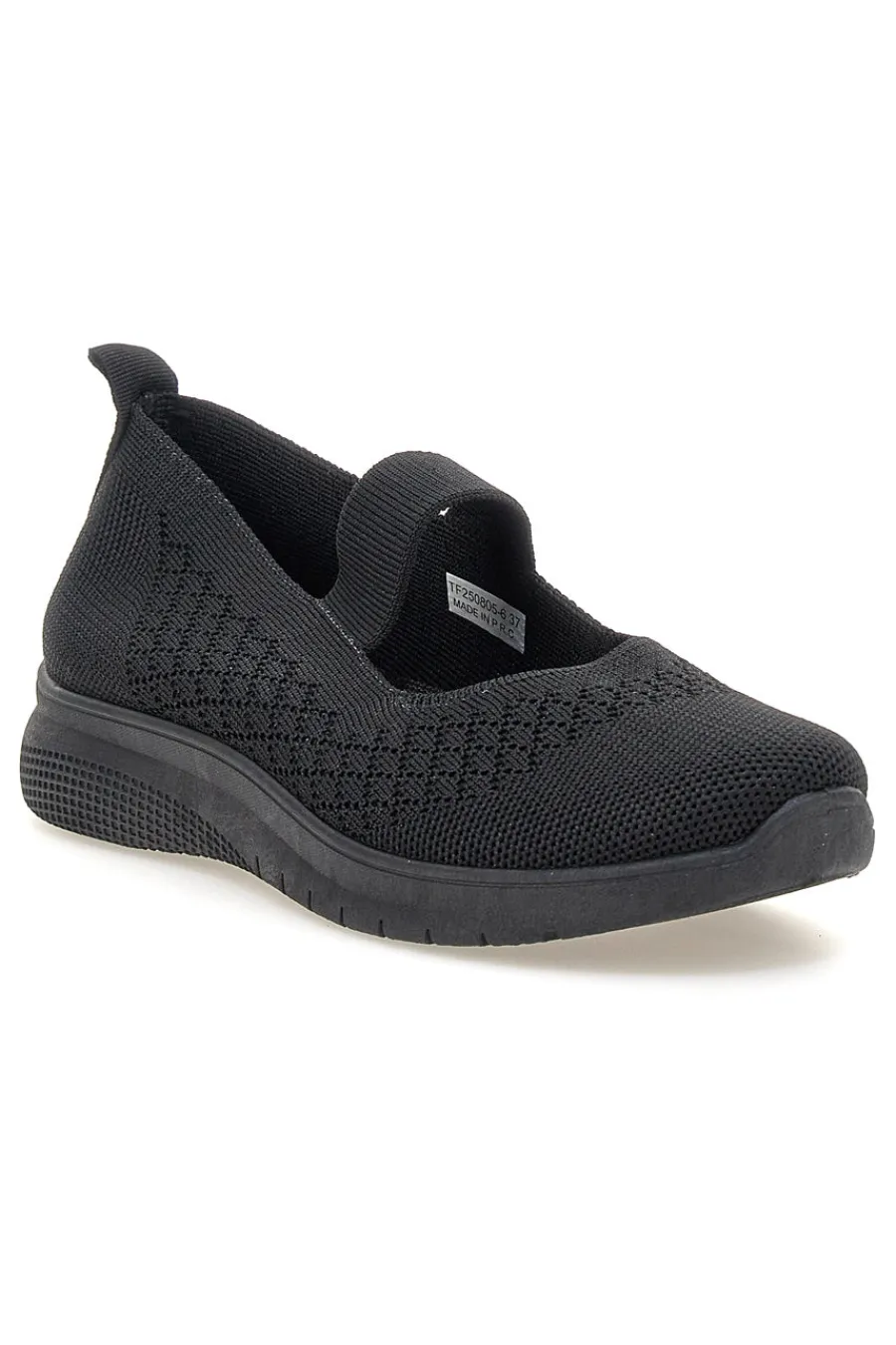 MIO TEMPO Ballerine nere in tessuto intrecciato Tf2508056 Sale