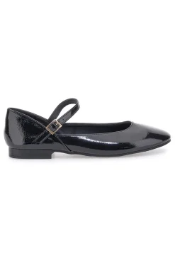 THE FIRST Ballerine nere verniciate con cinturino IDEA01 NERO Hot