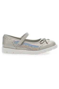 PITT KIDS Ballerine Platino Con Cinturino e Strappo 8128