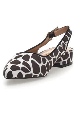 FIRST LADY Ballerine Slingback Zebrate a Punta P553 BIANCO/NERO Outlet