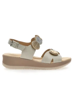 VANY CLIPPS farbene Slingback-Sandale 542481 BEIGE New