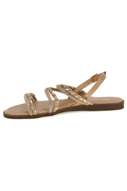 CAFE' COST Beige Sandalen mit glänzenden Riemen Café kosten RH4 BEIGE-ORO Sale