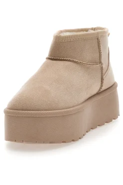 PITTARELLO LOVE Slipper-Stiefeletten mit Plateau und warmem Futter PK1497D BEIGE Discount