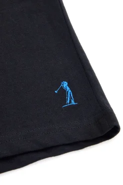 Uomo US GOLF CLUB Beruda neri in cotone con ogo ricaato Us gof BE001