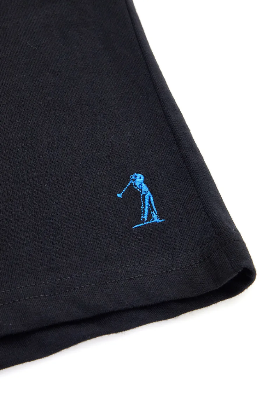 Uomo US GOLF CLUB Beruda neri in cotone con ogo ricaato Us gof BE001