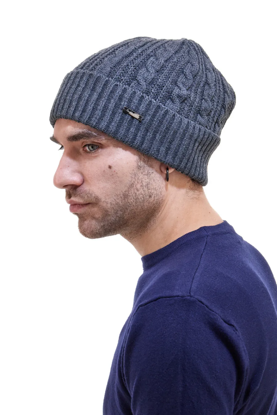 GMV Berretto in Maglia Grigio GianMarco Venturi 73125