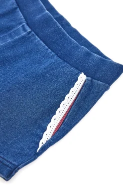 PITT KIDS Blaue shorts mit weißer Spitze PT-G-SP-050