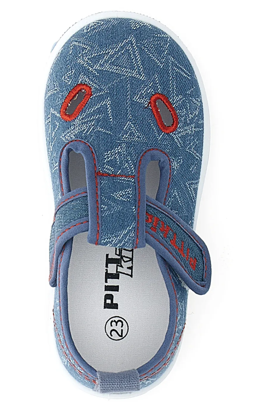 PITT KIDS Blaue Schuhe mit Sternen und Klettverschluss 429