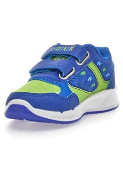 DINOSAURO Blaue und grüne Schuhe mit Lichtern und doppeltem Dinosaurierband S8020203T