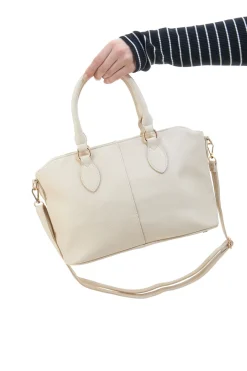 Donna LAURA BIAGIOTTI Borsa a Mano Beige con Tracolla Removibile EMBARK 117-1