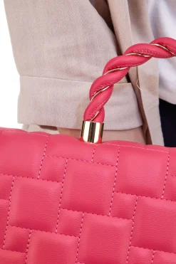Donna LANCETTI Borsa a Mano con Strass Fuxia 24S-105-3