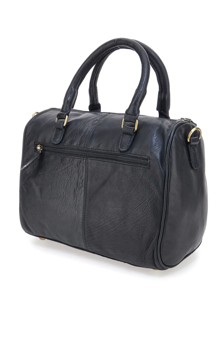 Donna BASILE Borsa a mano nera in vera pelle artigianale con tracolla BA3674DX