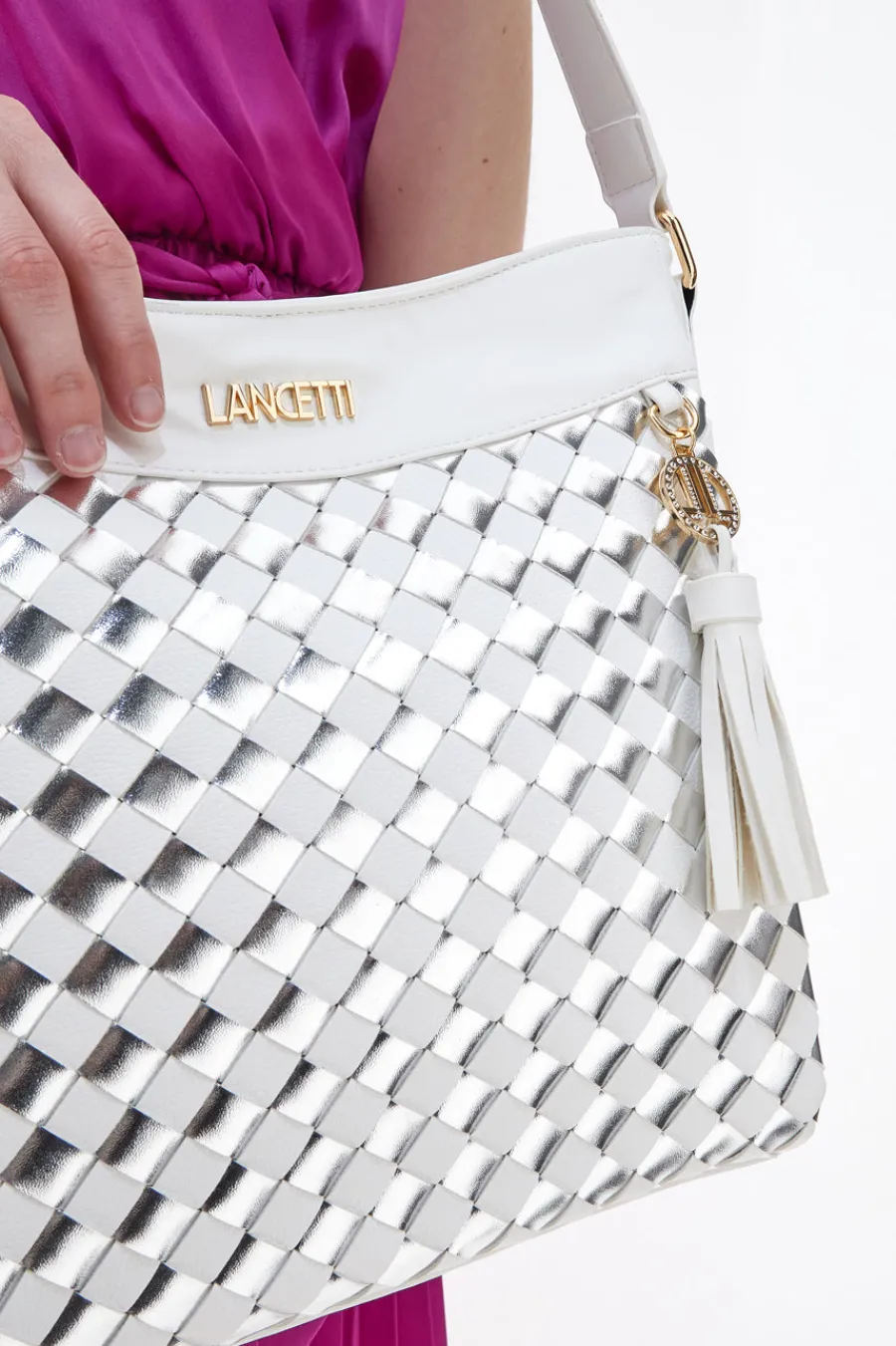Donna LANCETTI Borsa a Spalla Gloor Bianca