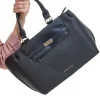 Donna DOUBLE CHECK Borsa a Spalla Nera con dettagli Dorati e Manico 18248-2