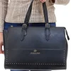 Donna DOUBLE CHECK Borsa a spalla nera 18242-2