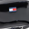 Donna TOMMY HILFIGER Borsa a tracolla nera effetto lucido Tommy Camera Bag