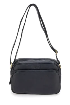 Donna BASILE Borsa a tracolla nera in vera pelle artigianale BA3540DX