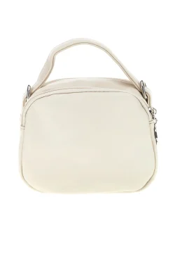 Donna EMMA SPAGNESI Borsa beige a mano con tracolla e zip multiple PU1808