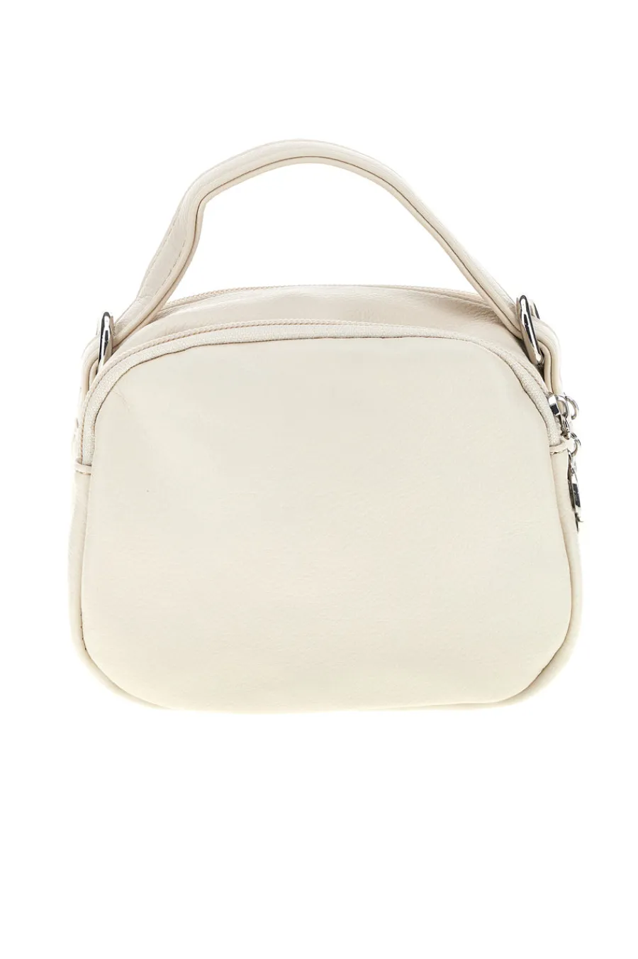 Donna EMMA SPAGNESI Borsa beige a mano con tracolla e zip multiple PU1808