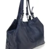 Donna NBG Borsa blu a spalla in vera pelle N.B. 021