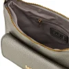 Donna BASILE Borsa grigio metallizzato con tasca frontale 11950EDOLL
