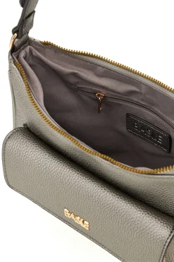 Donna BASILE Borsa grigio metallizzato con tasca frontale 11950EDOLL