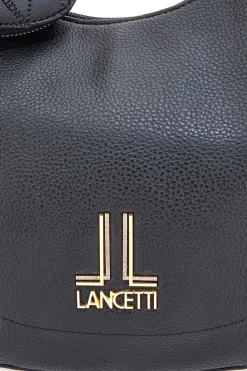 Donna LANCETTI Borsa hobo nera con portamonete a cuore LL25W-100-3