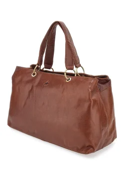 Donna BASILE Borsa in pelle marrone con tracolla regolabile BA3672TI