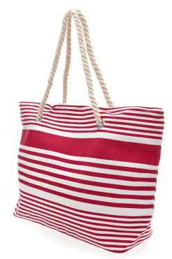 Donna FUN BEACH Borsa Mare Bianca e A Righe XI Y005