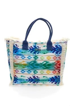 Donna BASILE Borsa mare multicolor con fantasia etnica BA26431