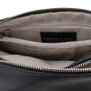 Donna FIRST LADY Borsa nera in vera pelle con manico corto e tracolla removibili SL 58809