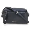 Donna FIRST LADY Borsa nera in vera pelle con tracolla e tasche interne SL 99138