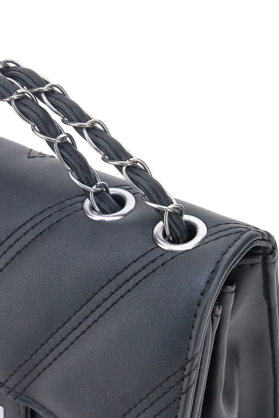 Donna PRIMA RIGA Borsa nera trapuntata con manico SPA ERA