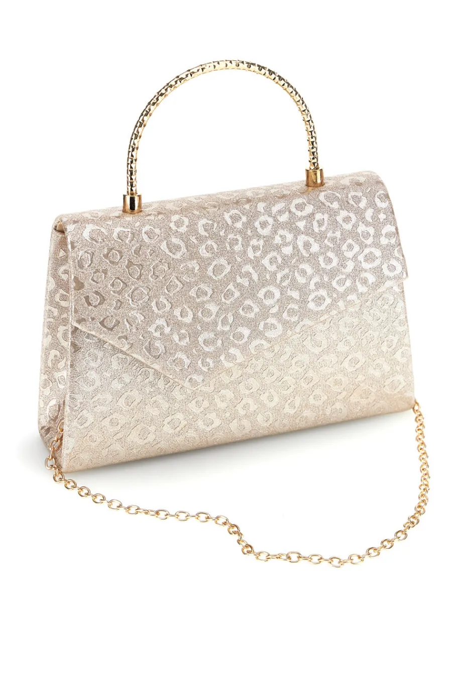 Donna NBG Borsa con texture animalier e tracolla a catenella SERA/3488